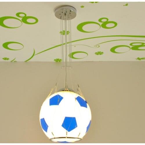LED lamp girl boy basketball pendant lights football Children toy modern Packet remote control pendant lamp ET11