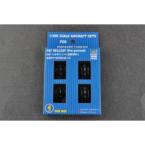 Trumpeter 06406 1/350 Scale F6F Hellcat Pre-painted Plastic Aircraft Set 4pcs/set