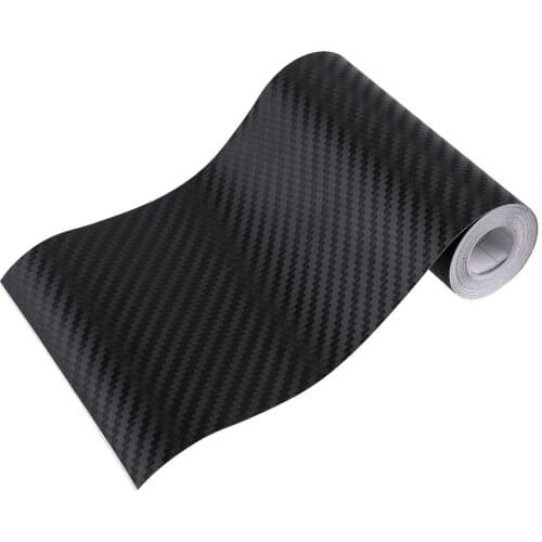Universal 3M Carbon Fiber Style Sticker Car Body Door Sill Scuff Cover Anti Scratch Strip PET Decoration 300x10cm