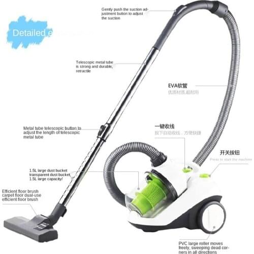 HEPA Vacuum Cleaner Whirlwind Filtering with 1.5L Large Capacity Telescopic pipe Automatic Auto Rope