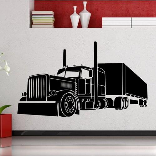 YOYOYU Big Truck Vinyl Wall Sticker Kids Room Long Vehicle Car Automobile Removeable Decal Nursery Bedroom Decor ZX324