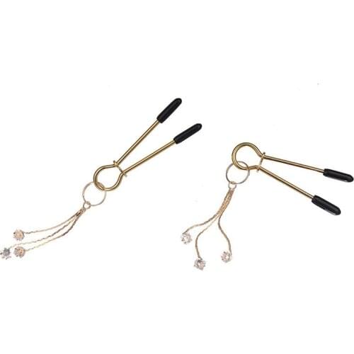 Nipple Clamps Sex Product Zircon Tassel Breast Clit Clip Female Sexual Abuse Massage Toys Adult Games Couples Flirting Toy