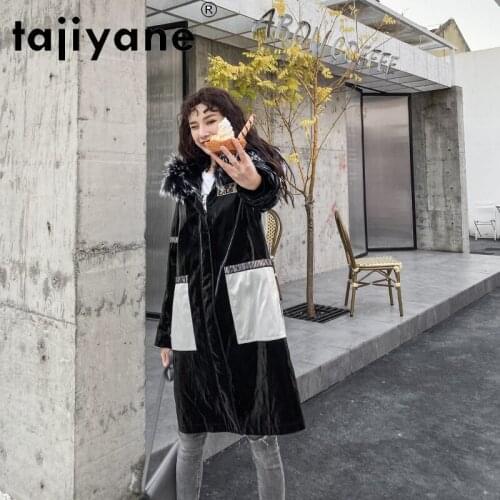 Woman winter parkas woman real rex rabbit fur lining jackets female 100% raccoon fur collar hooded coats abrigos TN804