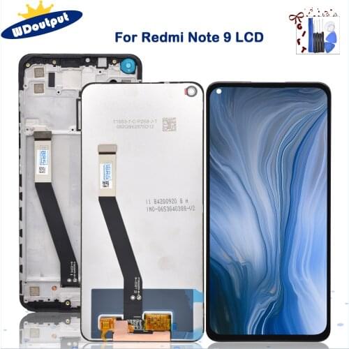 Original 6.53" For Xiaomi Redmi Note 9 Lcd Display Touch Screen Digitizer Assembly Replacement With Frame For Redmi 10X LCD