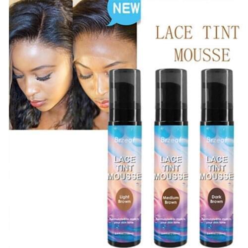 100ml Lace Tint Spray For Wig Lace Adhesive Link Mousse Custom Private Label High Quality Lace Wig Toupee Light Color Spray