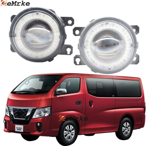 2 Pieces Car LED Lens Fog Lights Assembly Angel Eye DRL Daytime Runinng Light Lamp for Nissan NV350 Caravan 2018 2019