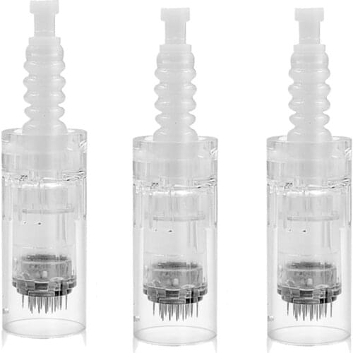 20pcs 12Pin Needle Derma Pen Bayonet Cartridge for Electric Auto Microneedle Derma Pen 12 pin Nano microneedling Needles Tip