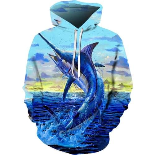 2020 Hot Fishing hoodie 3D Deep sea fish hoodies Creative art style and autumn Fashion Hoodie cartoon trend Handsome Top s-6xl