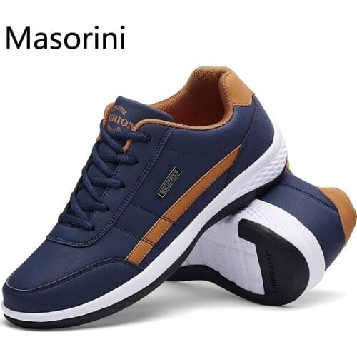 2021 New Breathable Men Shoes Lace-up Leather Men Casual Shoes Fashion Black Sneakers for Men Comfortable Zapatillas De Hombre