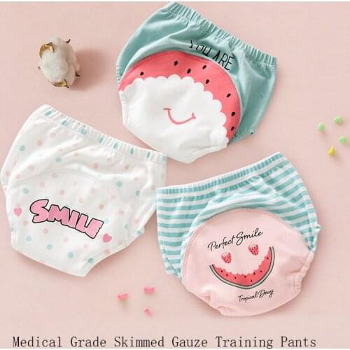 3PCS Baby Waterproof Diaper Cotton Training Diaper Reusable Baby Toilet Training Pants Nappies Дзіцячыя падгузнікі