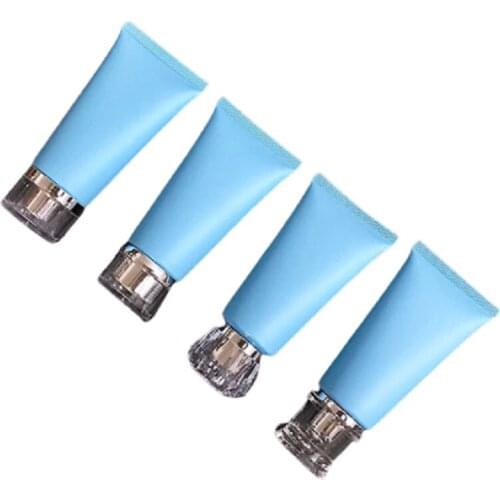50ML 50G Matte Blue Plastic Soft Bottle Cosmetic Facial Cleanser Cream Squeeze Tube Refillable Skin Care Empty Lotion Containers