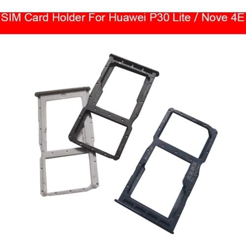 Memory & SIM Card Tray Holder For Huawei P30 LITE P30LITE NOVE 4E MAR-LX1M MAR-LX2J Sim & Micro Sd Card Reader Slot Repair
