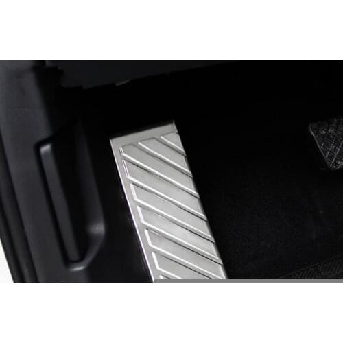 For Tiguan MK2 Tiguan L 2017 2018 Stainless Steel Left Foot Rest Pedal Trim Car Styling Accessories
