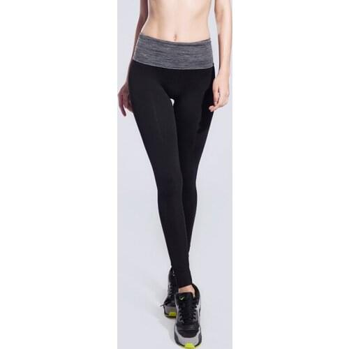 Breathable Wicking Trouser Pants Slim Female Fitness Panelled Sport Color Stretch Jogging Pants Sports Pants & Capris