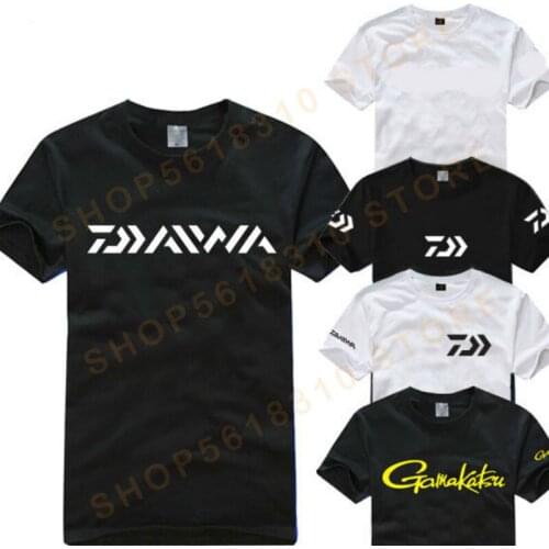 DAIWA Fishing T Shirt 2020 New Cotton Short Sleeve Quick Dry Breathable Angler Outdoor Sun Protective UV Blocking Sport Cloth