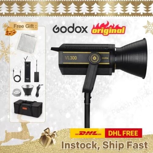 Godox VL300 LED Bowens Reflector Mount Video Light for photography studio Accessoires live video youtube tiktok pk jinbei