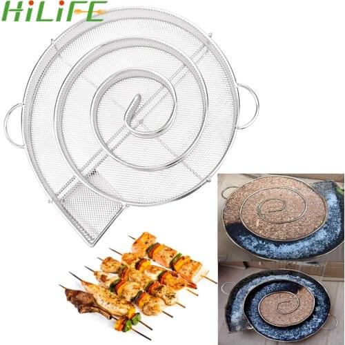 HILIFE Smoker Salmon Bacon Fish Mini Apple Wood Steel Barbecue Grill Cold Smoke Generator Chip Smoking Box Smoker Wood Dust Hot