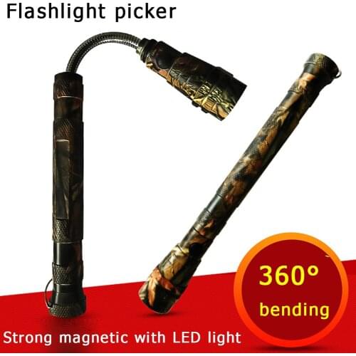 Camouflage Flashlight Pickup LED Telescopic Electric Hand Light Multifunction Repairing Tool Work Lamp Car Accessories