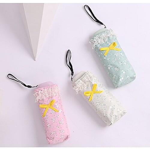 Mini Parasol Umbrella Pocket Umbrella Portable Five-folding Sun Protection Anti-UV UPF50+ Waterproof Gifts for Girls Lady Female