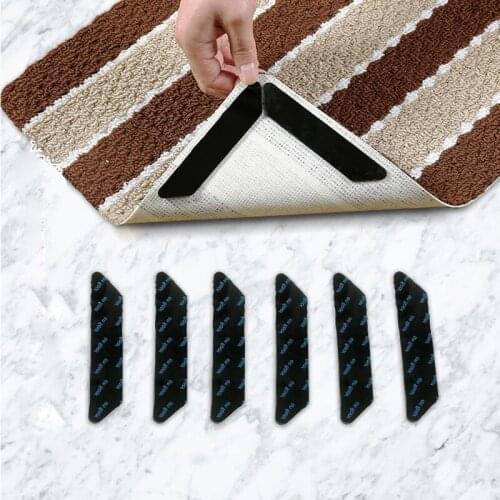 8 pcs Reusable Washable Rug Carpet Mat Grippers Non Slip Silicone Safety Bath Mat Grip Protect For Home Bathroom Living Room