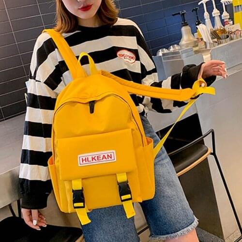 Fashion Solid Color Backpack Children School Bags For Teenage Girls Waterproof Oxford School Backpack For Teenagers Schoolbag
