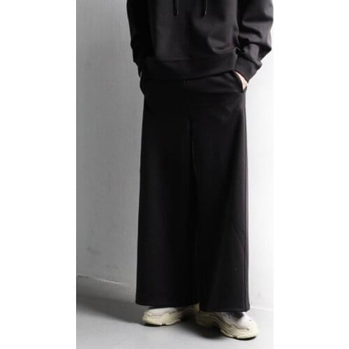 Mens pants new fashion trend training wide leg pants casual pants personality stage mens pants loose large pants