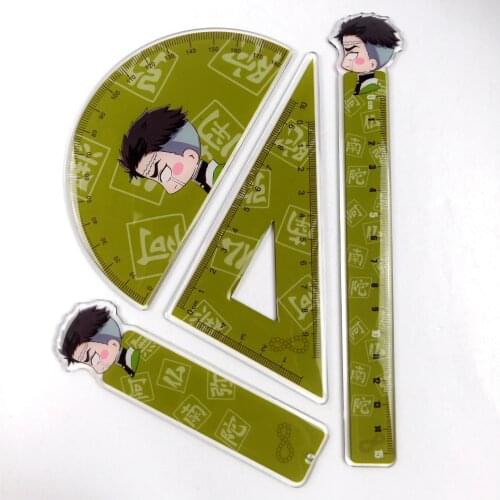 [MYKPOP]DEMON SLAYER Cartoon Figure Rulers Set Amine Tanjirou Nezuko Zenitsu Inosuke Fans Collection SC20052513