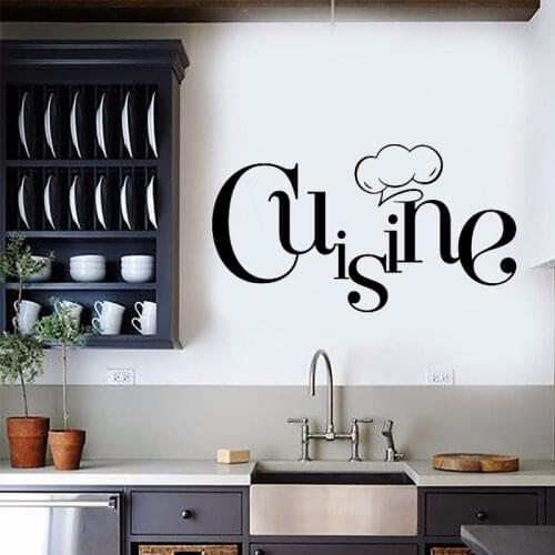 Sticker Cuisine Toque High Quality Kitchen Vinyl Decal Fashion Simplistic Wall Murals Poster Waterproof DIY CK06