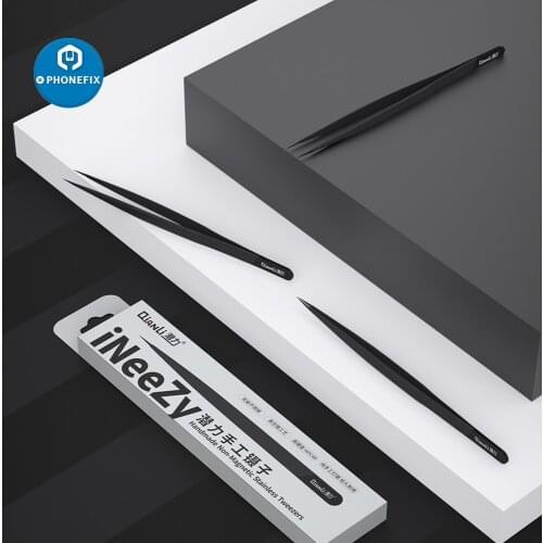 Qianli Handmade Polished Non-magnetic Stainless Tweezer High Hardness Vacuum Coating Craft Jump line Tweezer for iPhone Repair