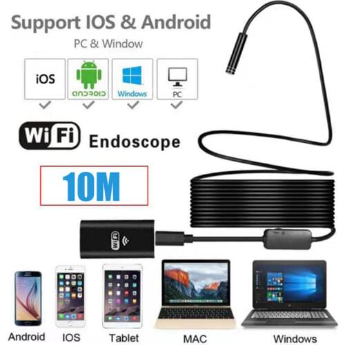 10M HD underwater camera 5 mega-pixel visual fishing device WiFi connection mobile phone tablet 8LED illuminated fish finder