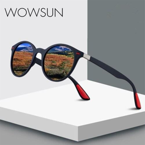 Polarized Coated Sunglasses Driving Mirror Coated Unisex Sunglasses Round