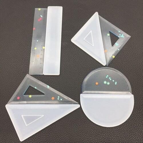 1 Pcs Transparent Silicone Mould Resin Decorative Craft DIY Ruler Mold Resin Mold Math Ruler Making Moulds