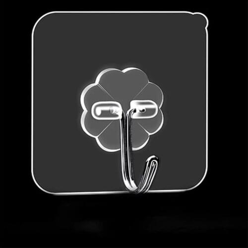 Transparent Hooks for Bathroom Self Adhesive Door Wall Hook Hanger Suction for Kitchen Storage Garlands Towel Hanging Hooks