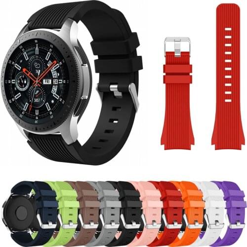 High Quality Soft Silicone Wrist Strap for Samsung Galaxy Watch 46mm SM-R800 Band Replacement Rubber Bracelet Watch Strap