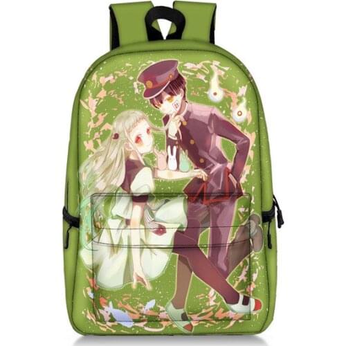 Mochila Toilet-bound Jibaku Shounen Hanako-kun Backpack Capacity Anime School Bag Canvas Bookbags for Male&Female Students