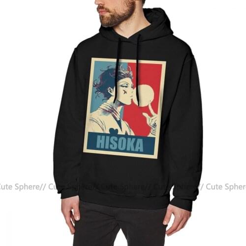 Hisoka Hoodie HxH Hisoka Hoodies Long Length X Pullover Hoodie Male Autumn Outdoor Fashion Cotton Blue Hoodies