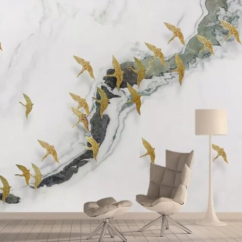 Birds Vintage 3d Wallpaper Roll Stone Home Decoration Living Room Bedroom Background Wall Sticker Vinyl 4d Waterproof 3d paper