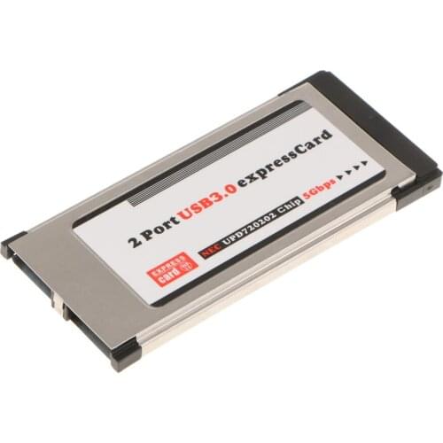 Laptop 34mm Express Card Converter to 2Port USB3.0 Adapter High Speed Card