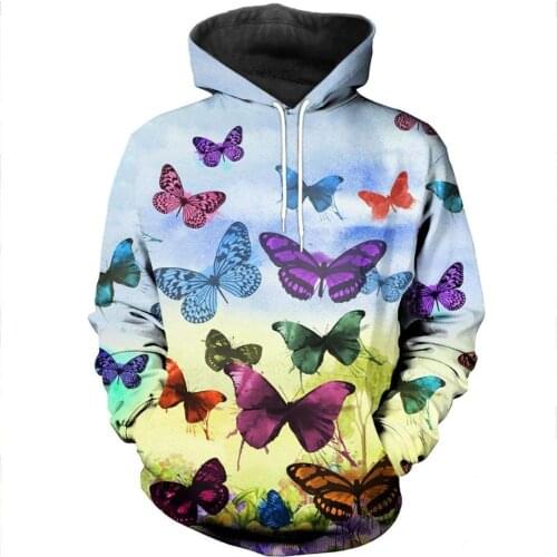 XS-7XL Fashion Harajuku hoodies 3D All Over Printed colorful Butterfly For Men&Women streetwear Hoodie/Sweatshirt