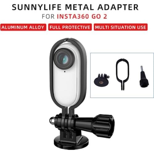 New Aluminum Alloy Protective Frame 1/4in Adapter Mount Bracket For Insta360 GO 2 Action Camera Accessories