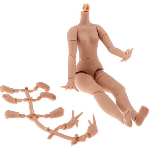 1/6 Girl Doll 19 Joints And 4 Pairs Hands DIY Making Custom for Blythe