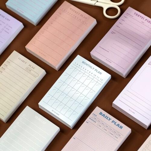 100 Sheets To Do List/daily Notes/work Plan Memo Pad Sticky Notes Paper Stickers Scrapbooking Cute Notebook Korea Stationery