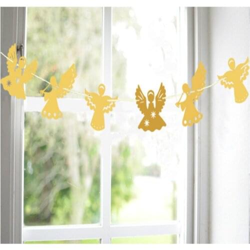 3m Angel cardboard banner pull flower hanging flag for weeding Party Decoration Supplies Banner Hanging Christmas tree decora 7z