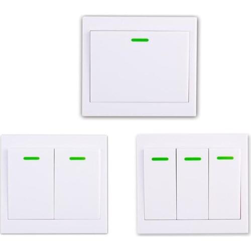 433mhz RF Remote Transmitter transmitter 86*86mm Wall Panel No wiring can be pasted on the wall