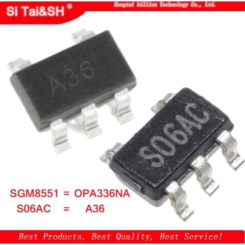 5pcs/ SGM8551 :S06AC= OPA336NA A36 SGM8551XN5G/TR OPA336NA SOT23-5