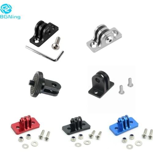 Aluminum Mini Tripod Head Adapter Mount Aluminum Alloy Fixed Seat Mount for GoPro 8 7 6 5 EKEN Yi for DJI Osmo Cam Cage Bracket