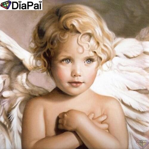 DiaPai Diamond Painting 5D DIY 100% Full Square/Round Drill "Cartoon angel kid" Diamond Embroidery Cross Stitch 3D Decor A23376