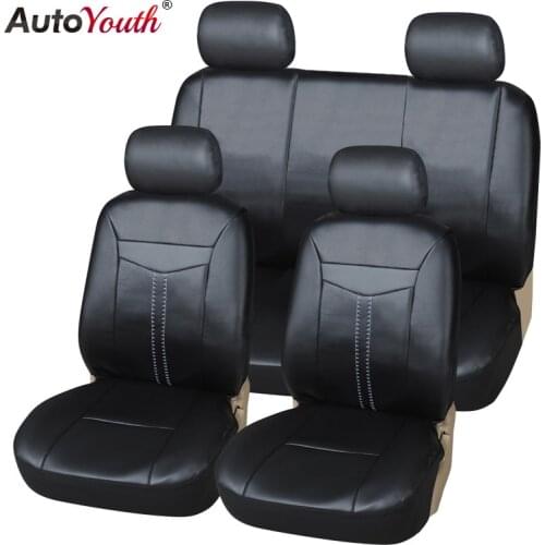 AUTOYOUTH Luxury Waterproof PU Leather Car Seat Cover Full Set Universal Fit Most cars for h4 led 2 din passat b5 mazda 3 jdm