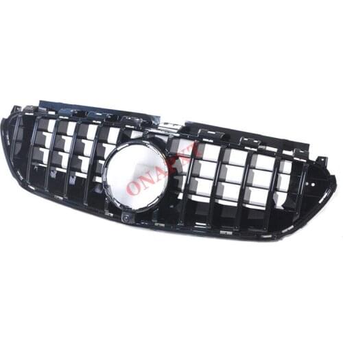 Car Plastic Front Bumper Grill Mesh Racing Middle Grill Center GT Vertical Bar 2014-2019 For Mercedes-Benz AMG E63 W212 W213