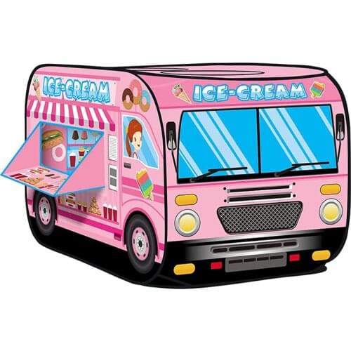 Childrens Toy Tent Game House Fire Truck Police Bus Play Tent Foldable Pop Up Toy Playhouse Kids Tent